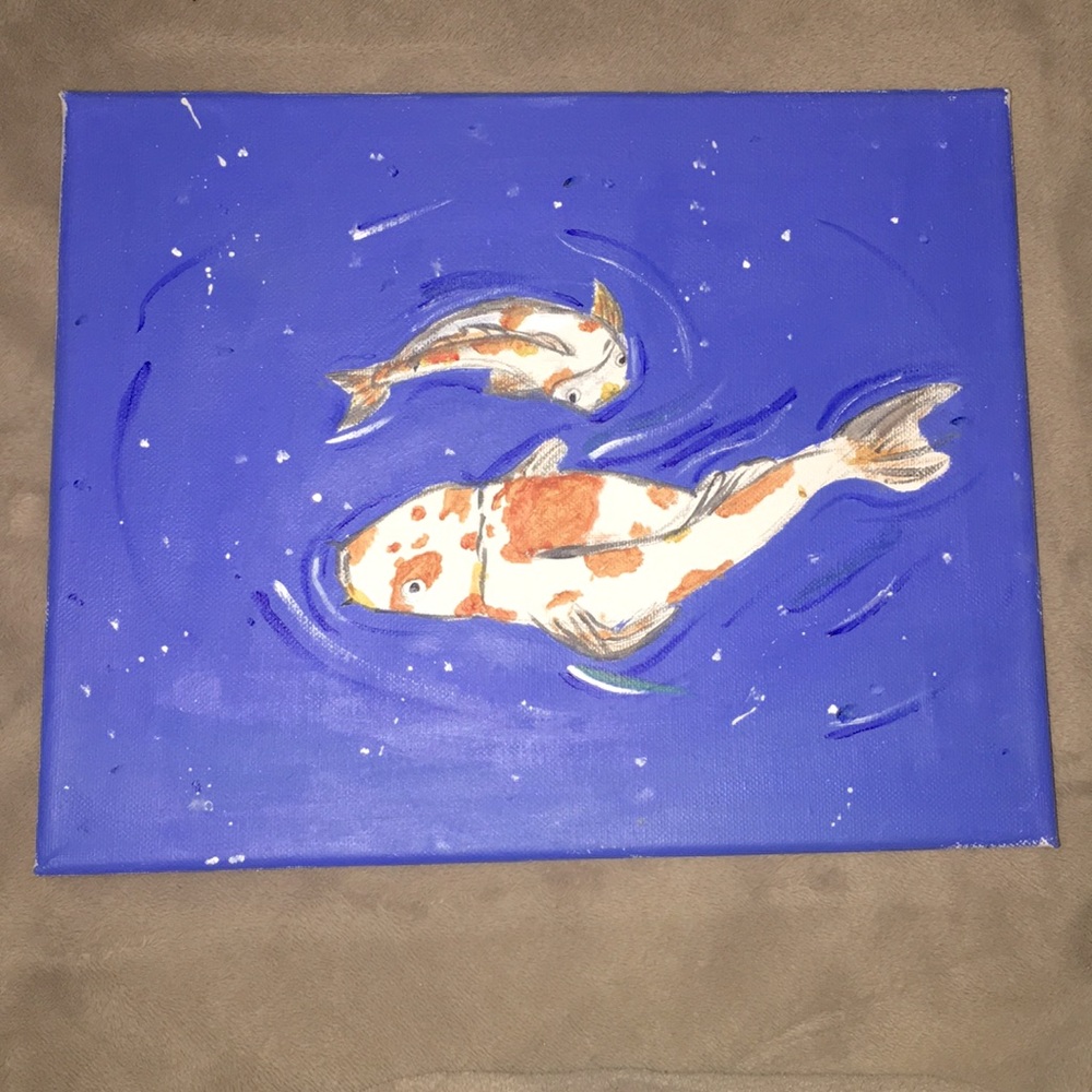 Koi fish painting handmade